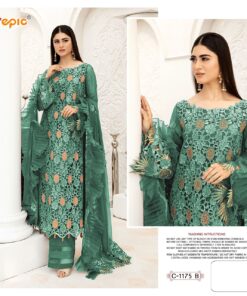 Butterfly Net Embroidered Pakistani Suits