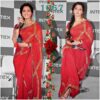 Teej Special Sequance Work Red Georgette Saree