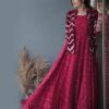 Embroidered Georgette Gown With Jacket
