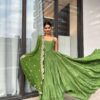 Ruffle Style Georgette Bollywood Gown