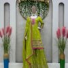 Sequance Work Faux Georgette Sharara Suit