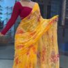Sequance Work Printed Georgette Saree