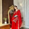 Sequance Work Red Karwa Chauth Special Sharara Suit