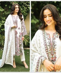 Dhaga Embroidered Georgette Plazzo Suit