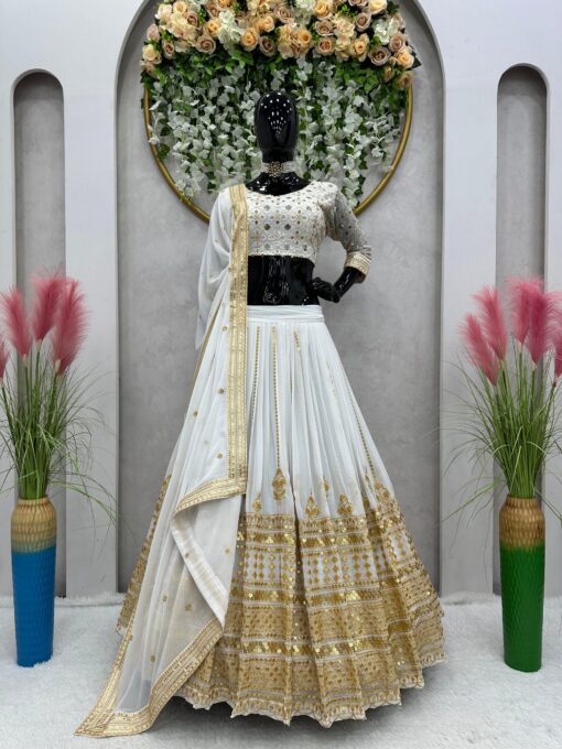Sequence Work Georgetet Lehenga Choli Heavy Boutique Collection