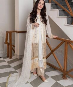 Beautiful Embroidered Georgette Top Pant Suit