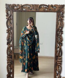 Printed Georgette Umbrella Flair Anarkali Gown