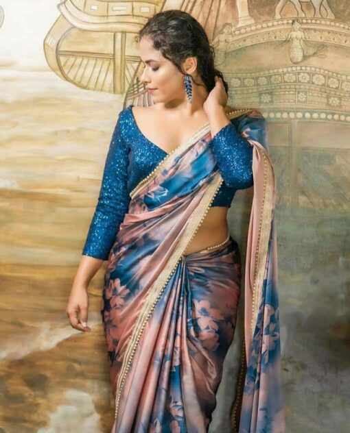 Heavy Japan Satin Digital Printed Saree