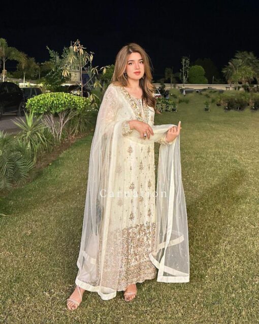 Chinon Silk Sequence Embroidered Kurti Plazzo Suit 1262