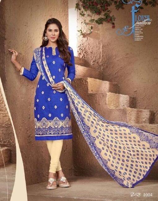 Chanderi Cotton Unstitched Salwar Kameez Dress Material